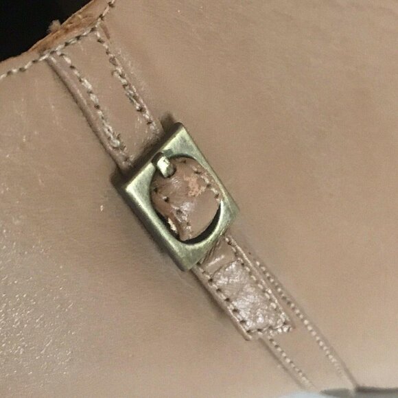 Markon Fanta Soft Leather Camel Brown Zip Ankle Boots Booties Shoes Heels 9W - Picture 9 of 9